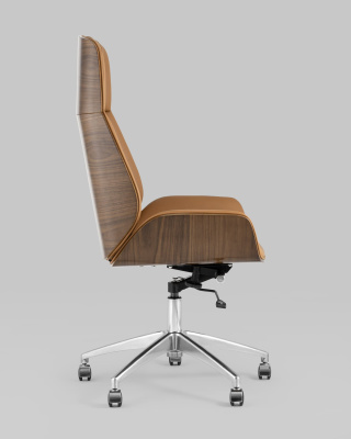 Кресло руководителя TopChairs Crown коричневое. Фото №4