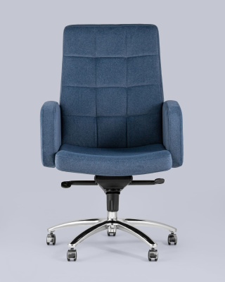 Кресло руководителя Лансет микровелюр темно-синий фото Кресло руководителя Лансет микровелюр темно-синий. Фото №5