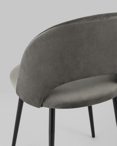 Стул Меган велюр тёмно-серый. Фото №8