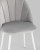 Стул Логан велюр светло-серый белые ножки. Фото №9