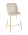 Стул полубарный Beetle со спинкой бежевый фото Стул полубарный Beetle со спинкой бежевый. Фото №2