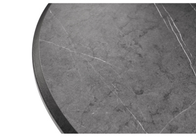 Стол деревянный Абилин 90 мрамор черный / черный матовый. Фото