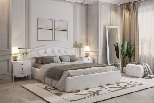 Верона Кровать 1.6 белый (экокожа). Фото №2