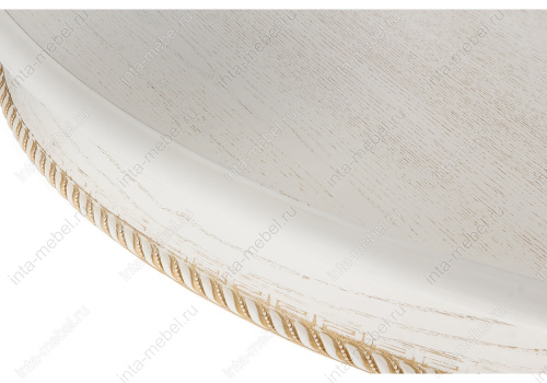 Стол деревянный Павия молочный с золотой патиной. Фото №7