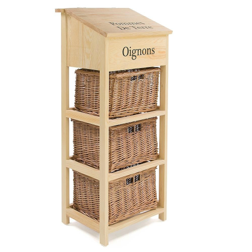 Тумба Legumes PE-09 с 3-мя корзинами и ящиком. Фото №1