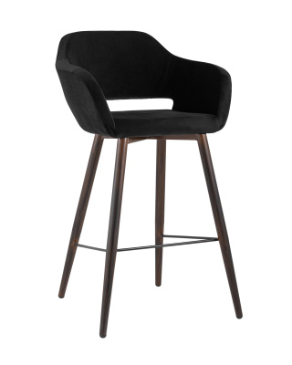 Стул барный Саймон велюр черный. Фото