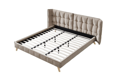 Кровать HUSK 8705 бежевая. Фото